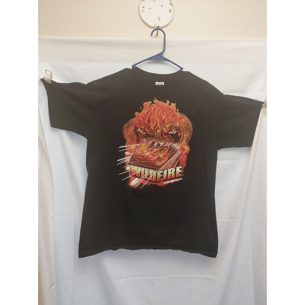 Wildfire Men's Silver City Rollercoaster Graphic Tee/T-Shirt Size L